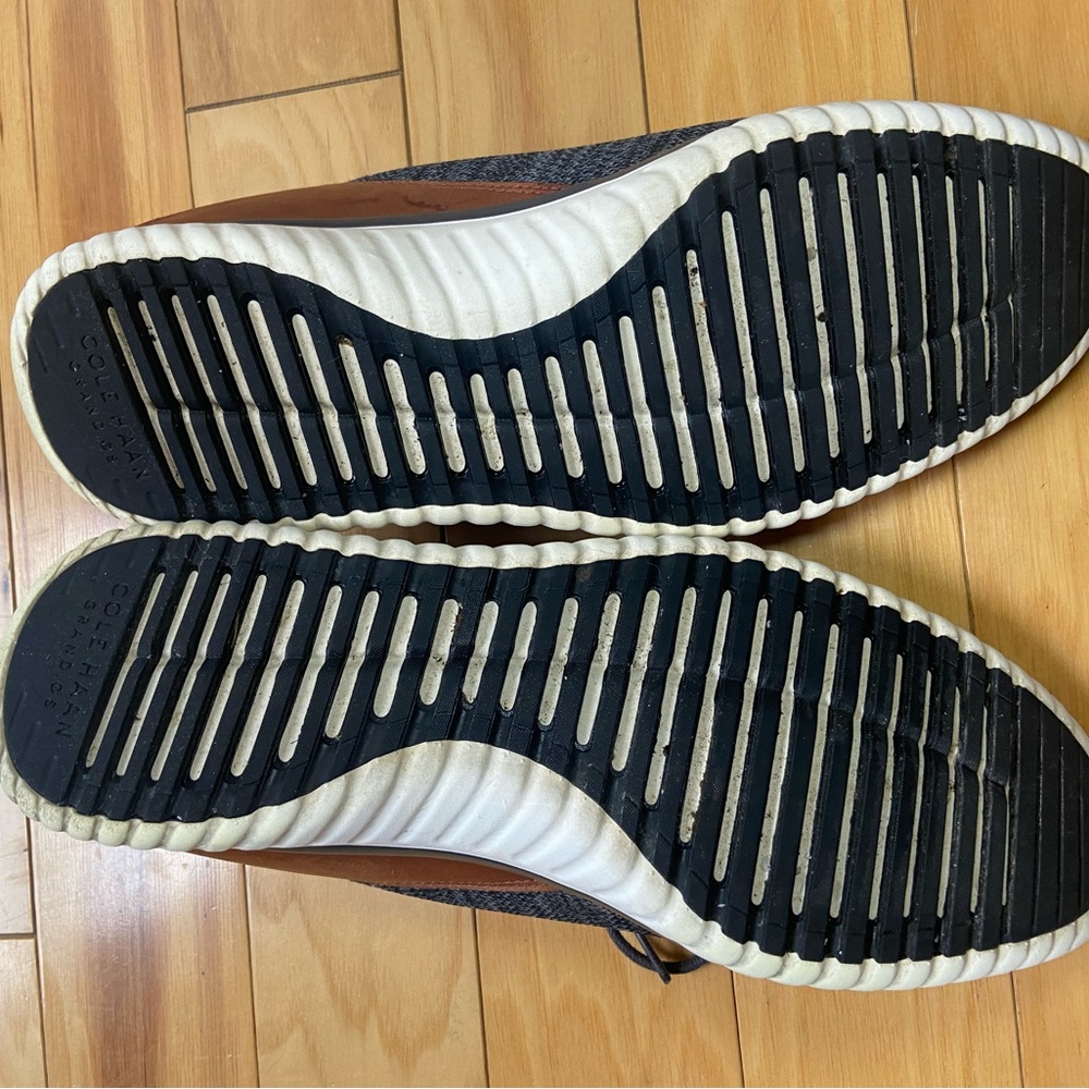 Mens COLE HAAN Grandsport OS Knit Leather Sneaker 13M Gray‎ Crossover Dress Shoe - Picture 9 of 11